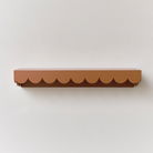 Rust Brown Scalloped Wall Storage Shelf - 61cm