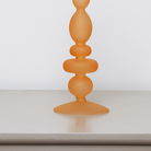 Rust Orange Frosted Glass Candle Holder - 27cm