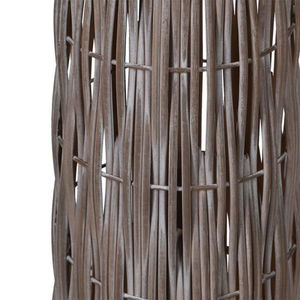 Rustic Bamboo Woven Floor Lamp