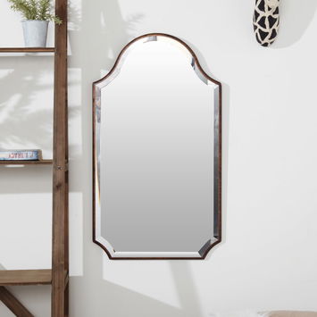 Rustic Frameless Shaped Wall Mirror