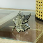 Rustic Gold Maple Leaf Drawer Knob