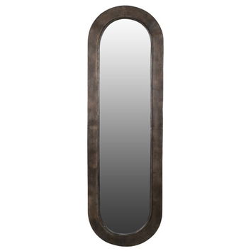 Rustic Large Oval Wall Mirror