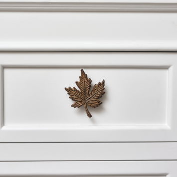 Rustic Maple Leaf Drawer Knob