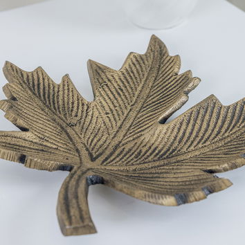 Rustic Maple Leaf Trinket Tray