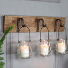 Rustic Wall Mounted Hook Tealight Holder