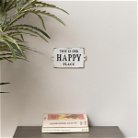 Rustic White Metal 'Happy Place' Wall Sign 
