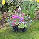 Sage Green Metal Garden Storage Basket