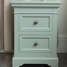 Sage Green Two Drawer Bedside Table - Daventry Sage Green Range