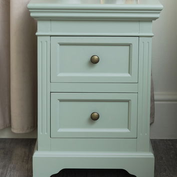 Sage Green Two Drawer Bedside Table - Daventry Sage Green Range