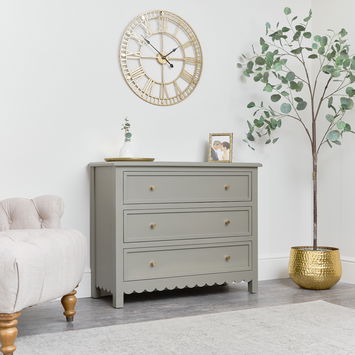 Scallop Chest of Drawers - Staunton Taupe Range