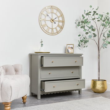 Scallop Chest of Drawers - Staunton Taupe Range