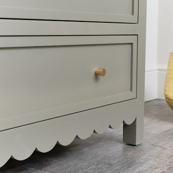 Scallop Chest of Drawers - Staunton Taupe Range