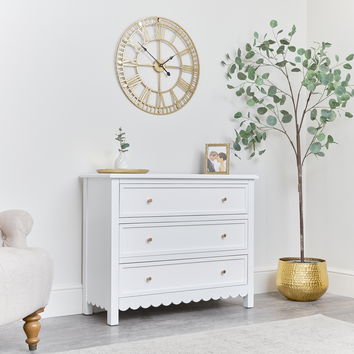 Scallop Chest of Drawers - Staunton White Range