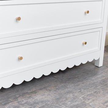 Scallop Chest of Drawers - Staunton White Range