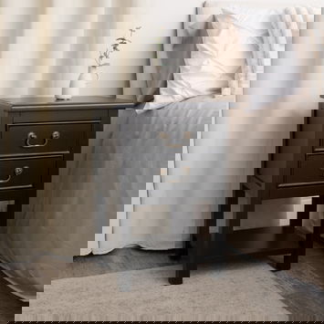 Set Of 2 Black 2 Drawer Bedside Tables with Shelf - Briggs Range