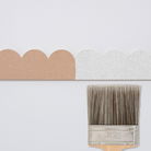 Set of 2 Large Scallop Decorative Wall Trims - 108cm