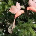 Set of 2 Pink Glitter Hummingbird Clips - 16cm
