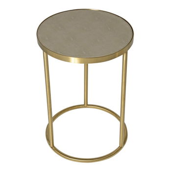 Set of 2 Gold & Sage Green Nest Tables