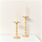 Set of 2 Yellow Candle Holders