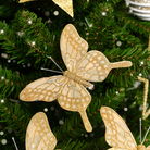 Set of 3 Gold & Silver Glitter Butterfly Clips - 11cm