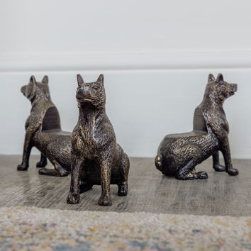 Set of 3 Metal Dog Plant Pot Feet