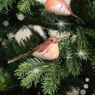 Set of 3 Red Robin Christmas Decorations - 11cm