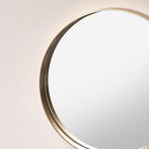 Set of 3 Round Gold Wall Mirrors