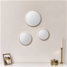 Set of 3 Round Gold Wall Mirrors
