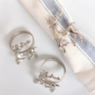 Set of 3 Silver Reindeer Napkin Rings 