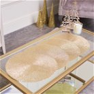 Set of 4 Round Gold Placemats - 38cm