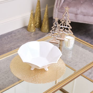 Set of 4 Round Gold Placemats - 38cm