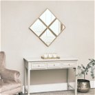 Set of 4 Square Gold Wall Mirrors 