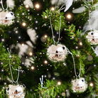Set of 8 Silver Hanging Bell Christmas Decorations - 4cm