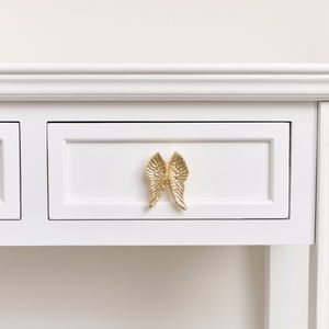 Shiny Gold Angel Wings Drawer Knob