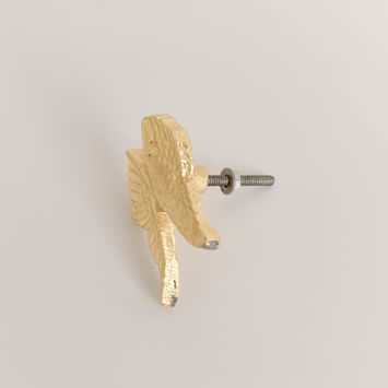 Shiny Gold Angel Wings Drawer Knob