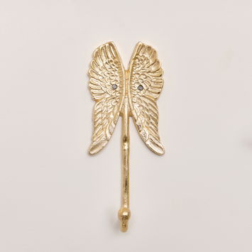 Shiny Gold Angel Wings Wall Hook