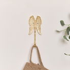 Shiny Gold Angel Wings Wall Hook