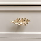 Shiny Gold Oak Leaf Drawer Knob 