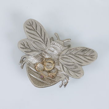 Silver Bumblebee Trinket Tray