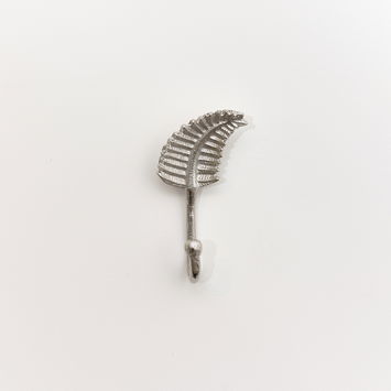 Silver Curved Leaf Wall Hook