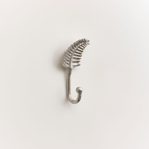 Silver Curved Leaf Wall Hook