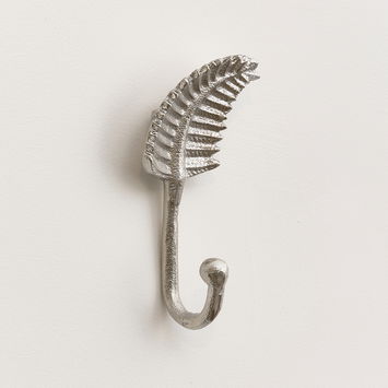 Silver Curved Leaf Wall Hook