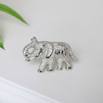 Silver Elephant Drawer Knob