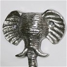 Silver Elephant Head Wall Hook