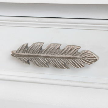 Silver Feather Drawer Knob