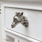 Silver Giraffe Drawer Knob