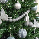 Silver Glitter Ball Garland - 200cm