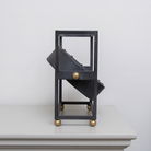 Silver & Gold Metal Square Table Top / Mantel Clock 27cm x 12cm