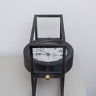 Silver & Gold Metal Square Table Top / Mantel Clock 27cm x 12cm