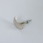 Silver Hammered Crescent Moon Drawer Knob